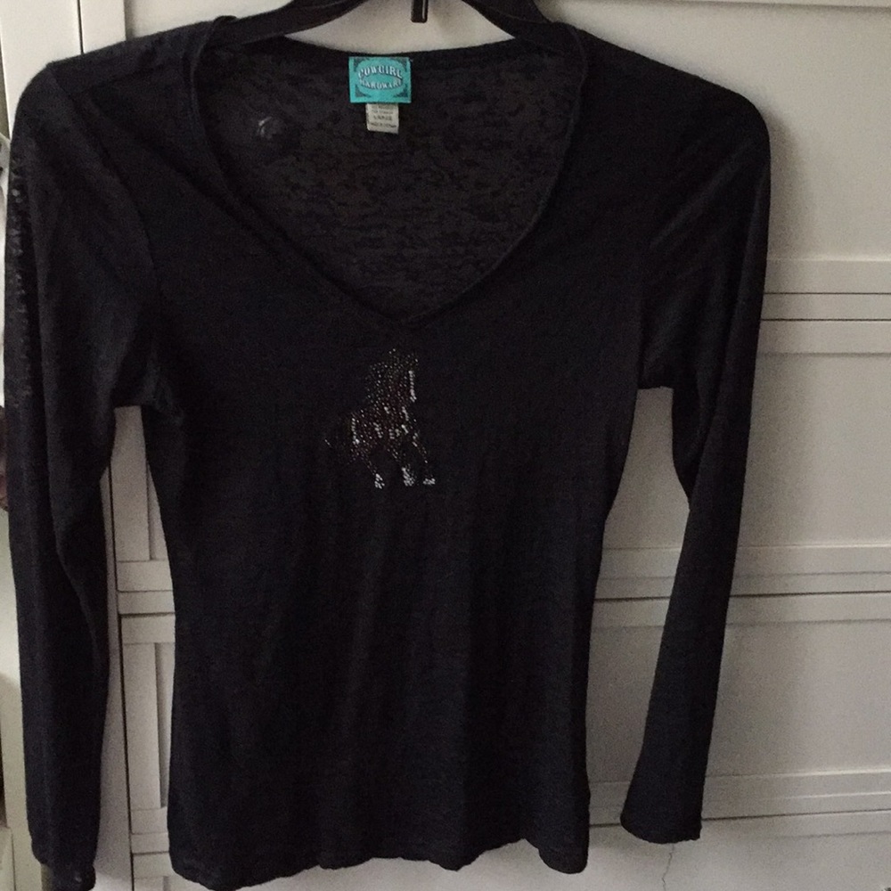 Cowgirl Hardware long sleeve horse T